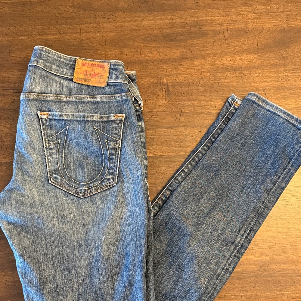 True Religion Women's Lt Washed Skinny Jeans Size 28
